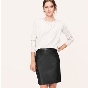 Loft Faux Leather Mini Skirt